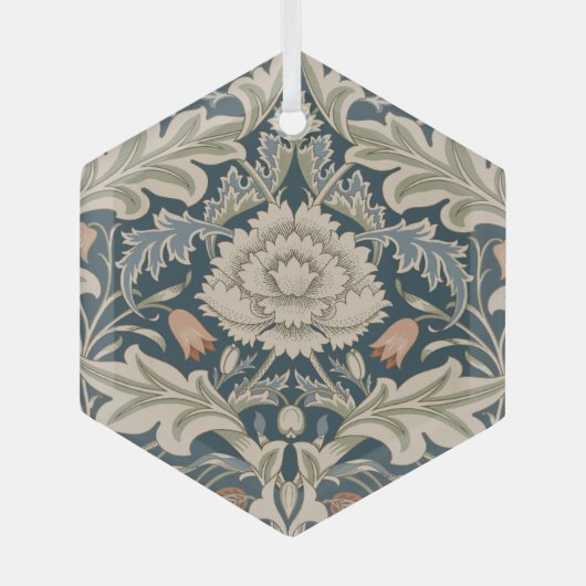 William Morris Severn Bloementuin Bloemen Classic Glas Ornament (Voorkant)