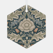 William Morris Severn Bloementuin Bloemen Classic Glas Ornament (Achterkant)