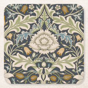 William Morris Severn Bloemmotief Klassieker Vierkante Kartonnen Onderzetter