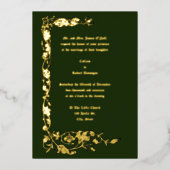 William Morris Simple Floral Vine Folie Uitnodiging (Voorkant)