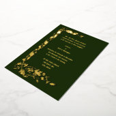 William Morris Simple Floral Vine Folie Uitnodiging (Gedraaid)