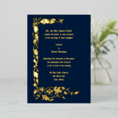  William Morris Simple Floral Vine Folie Uitnodiging (Staand Voorkant)