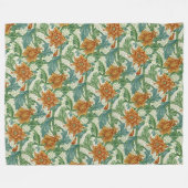 William Morris Single Stem  Bloembloemen Fleece Deken (Voorkant (Horizontaal))
