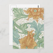 William Morris Single Stem Floral Pattern Briefkaart (Voorkant / Achterkant)