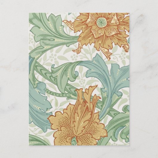 William Morris Single Stem Floral Pattern Briefkaart (Voorkant)