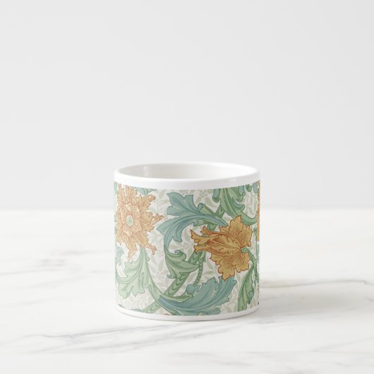 William Morris Single Stem Floral Pattern Espresso Kop (Voorkant)