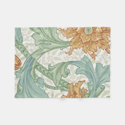 William Morris Single Stem Floral Pattern Fleece Deken (Voorkant (Horizontaal))