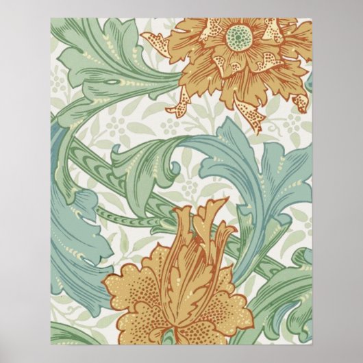 William Morris Single Stem Floral Pattern Poster (Voorkant)