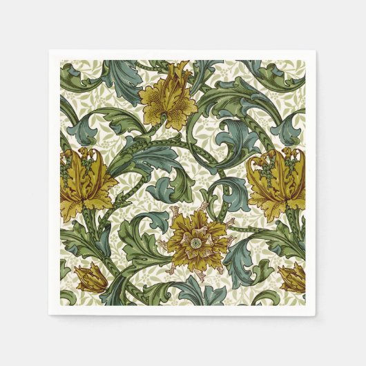 William Morris Single Stem Floral Pattern Servet (Voorkant)