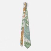 William Morris Single Stem Floral Pattern Stropdas (Achterkant)