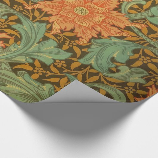 William Morris Single Stem Pattern Art Nouveau Cadeaupapier (Hoek)