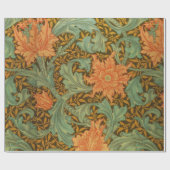 William Morris Single Stem Pattern Art Nouveau Cadeaupapier (Vlak)