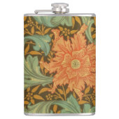 William Morris Single Stem Pattern Art Nouveau Heupfles (Voorkant)