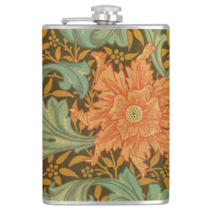 William Morris Single Stem Pattern Art Nouveau Heupfles