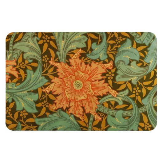 William Morris Single Stem Pattern Art Nouveau Magneet (Horizontaal)