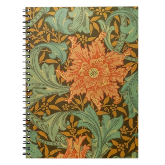William Morris Single Stem Pattern Art Nouveau Notitieboek (Voorkant)