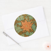 William Morris Single Stem Pattern Art Nouveau Ronde Sticker (Envelop)
