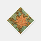 William Morris Single Stem Pattern Art Nouveau Servetten (Hoek)