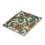 William Morris  Single Stem Pattern Tegeltje (Zijkant)