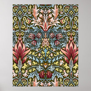 William Morris Slangenhoofd Bloempatroon Poster