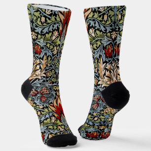 William Morris Slangenhoofd Bloempatroon Sokken