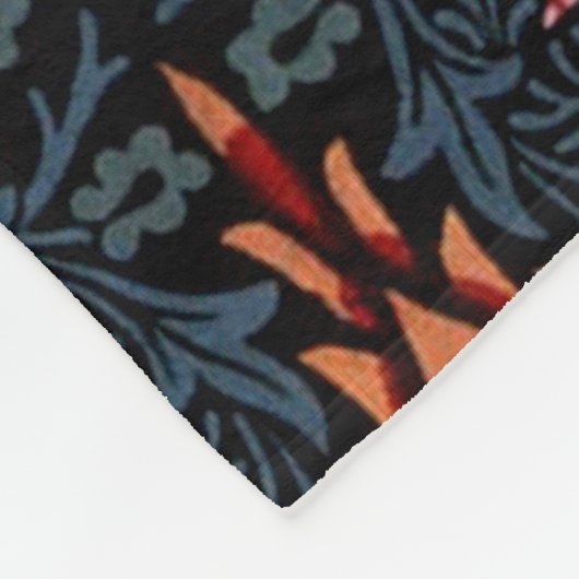 William Morris Snakeshead Dark Pattern Fleece Deken (Hoek)