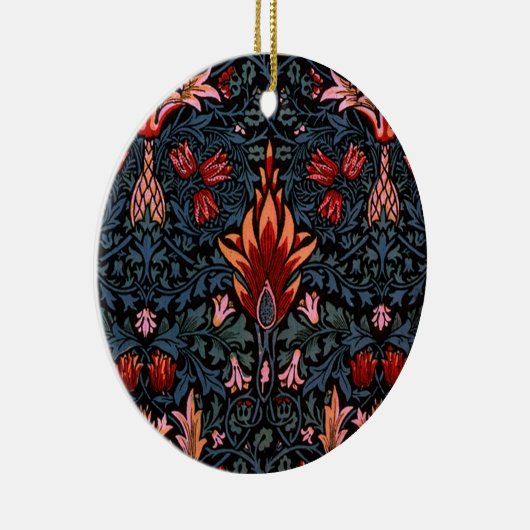 William Morris Snakeshead Dark Pattern Keramisch Ornament (Rechts)
