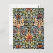 William Morris Snakeshead Design Briefkaart (Voorkant / Achterkant)