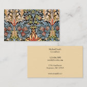 William Morris Snakeshead Design Visitekaartje (Voorkant / Achterkant)