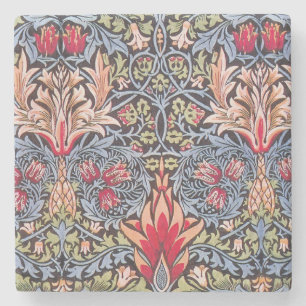 William Morris Snakeshead Floral Art Nouveau Stenen Onderzetter