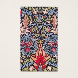 William Morris Snakeshead Floral Art Nouveau Visitekaartje
