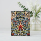 William Morris Snakeshead Floral Pattern Briefkaart (Staand voorkant)