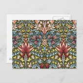 William Morris Snakeshead Floral Pattern Briefkaart (Voorkant / Achterkant)