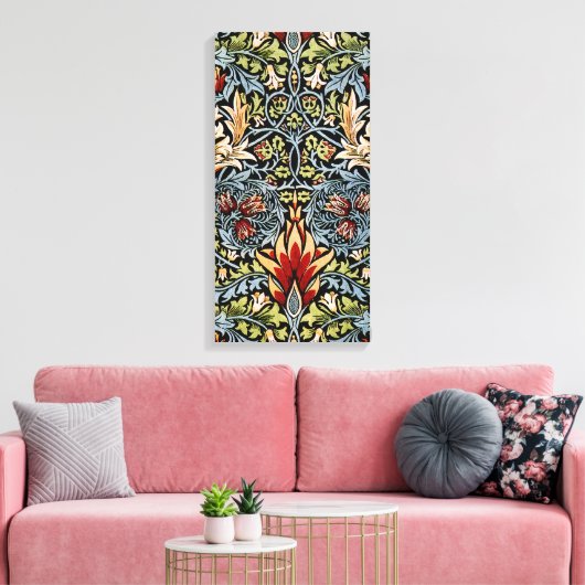 William Morris Snakeshead Floral Pattern Canvas Afdruk (Insitu (Woonkamer))