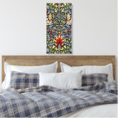 William Morris Snakeshead Floral Pattern Canvas Afdruk (Insitu (Slaapkamer))
