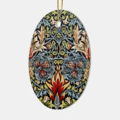 William Morris Snakeshead Floral Pattern Keramisch Ornament (Links)