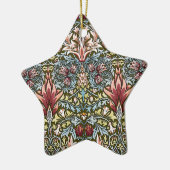 William Morris Snakeshead Floral Pattern Keramisch Ornament (Links)