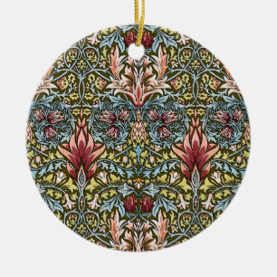 William Morris Snakeshead Floral Pattern Keramisch Ornament