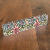 William Morris Snakeshead Floral Pattern Naambordje (Zijkant)
