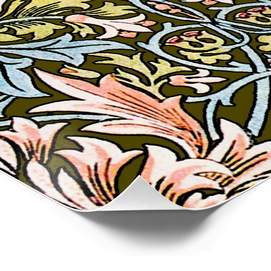 William Morris Snakeshead Floral Pattern Perfect Poster (Hoek)