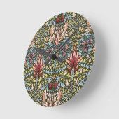 William Morris Snakeshead Floral Pattern Ronde Klok (Hoek)