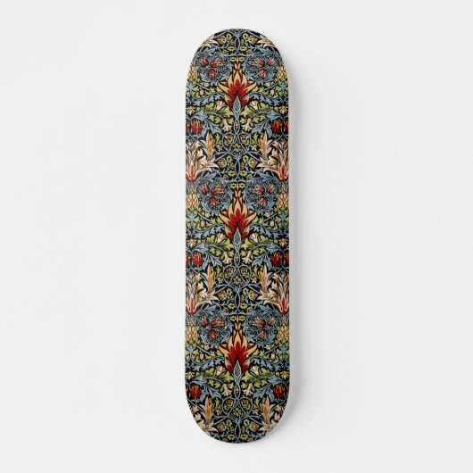 William Morris Snakeshead Floral Pattern Skateboard (Voorkant)
