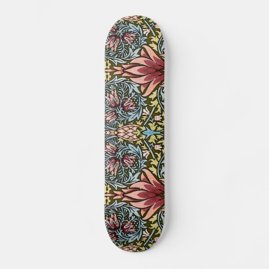 William Morris Snakeshead Floral Pattern Skateboard (Voorkant)