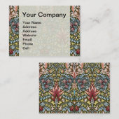 William Morris Snakeshead Floral Pattern Visitekaartje (Voorkant / Achterkant)