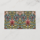 William Morris Snakeshead Floral Pattern Visitekaartje (Achterkant)