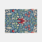 William Morris Snakeshead Fritillary Floral Design Fleece Deken (Voorkant (Horizontaal))