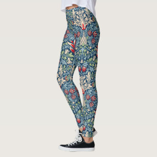 William Morris Snakeshead Fritillary Floral Design Leggings
