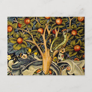 William Morris Specht Tapijt Blauwe Ontwerp Briefkaart