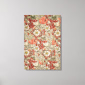 William Morris Spring Compton Bloem Rood Canvas Afdruk (Voorkant)