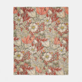 William Morris Spring Compton Bloem Rood Fleece Deken (Voorkant)
